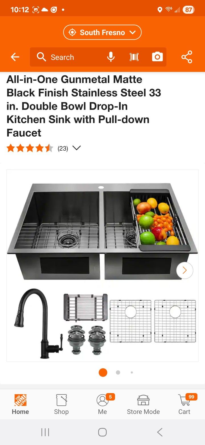 Black Kitchen Sink Set
