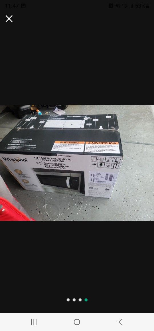 Brand New Stainless Above Range Microwave