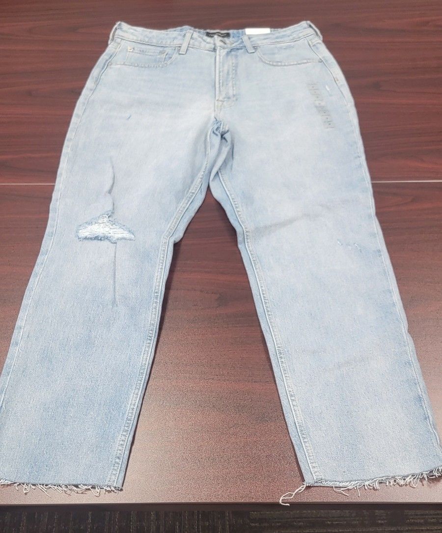 Light Blue Distressed Jeans Size 12 Woman New With Tags