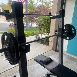 Weight set/gym set a lot of weights