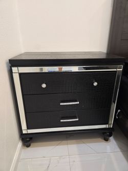Two black night stands