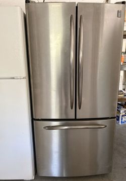 33" Wide Stainless Steel GE Profile French Door Refrigerator