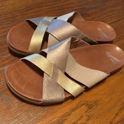 Leather Dansko Slip On Sandals