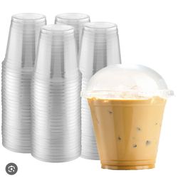 Green Direct Clear Cups With Lids / 9 oz. Clear 100pcs