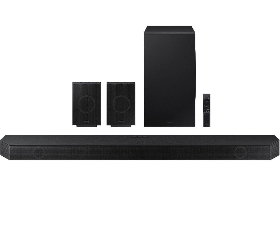SAMSUNG Q990D 11.1.4ch Soundbar w/Wireless Dolby Atmos Audio, Rear Speaker and Q-Symphony