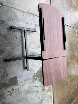 Overbed Bedside Table with Wheels, Mobile Hospital Bedside Table with Tilting Desktop, Adjustable Height Over The Bed Table