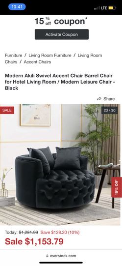 Modern Akili swivel accent chair barrel chair for hotel living room / Modern leisure chair