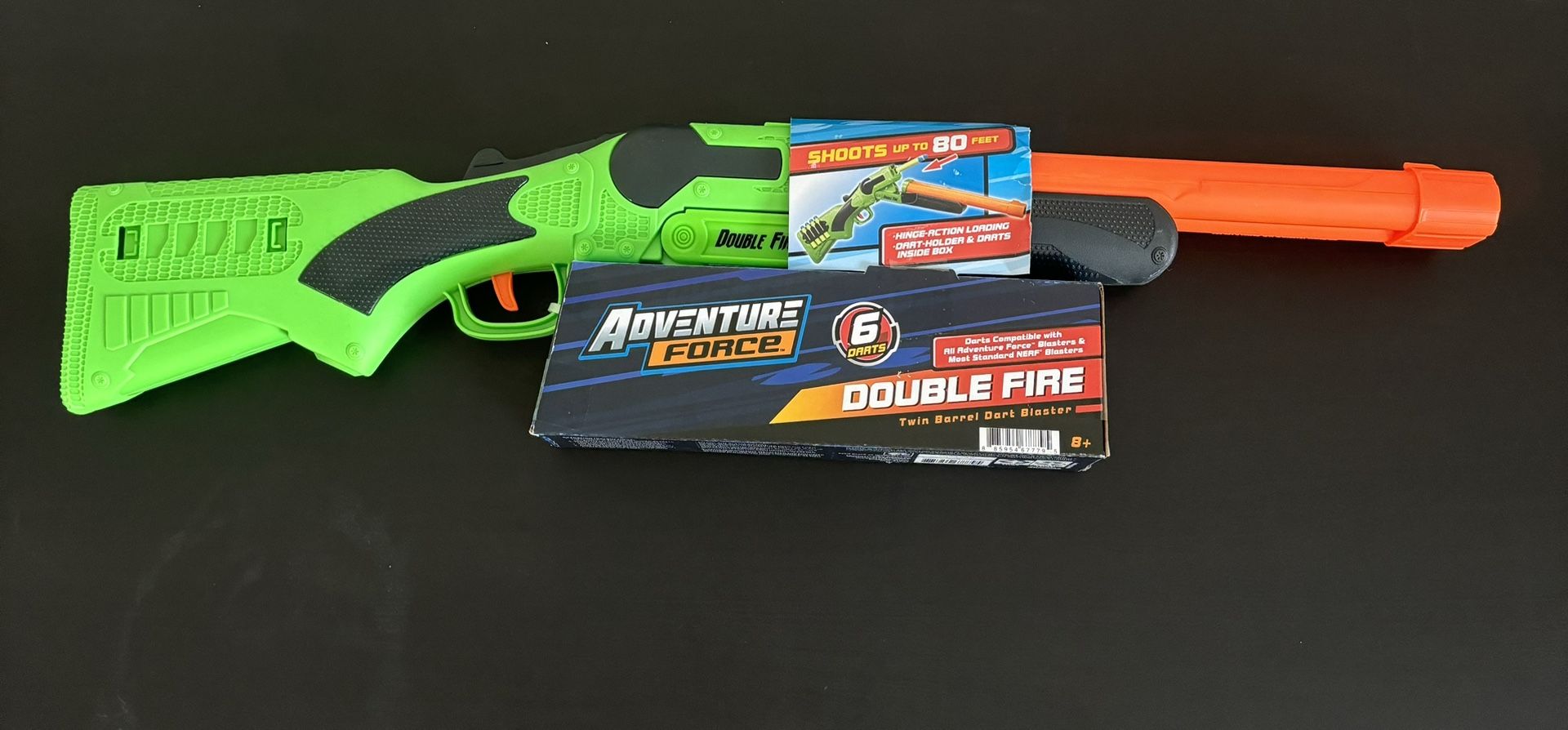 New! Adventure Force Double Fire Twin Barrel Dart Blaster