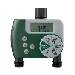 Programmable Hose Faucet Timer, 2 Outlet