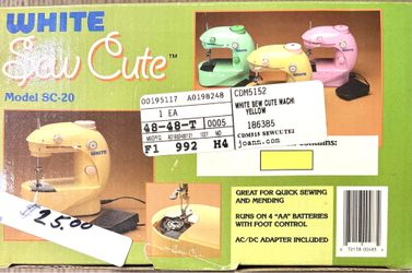White SEW Cute Portable Sewing Machine