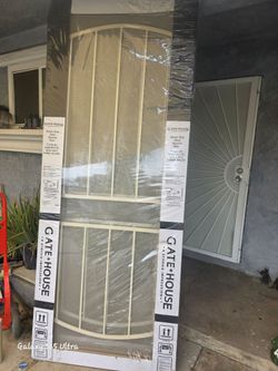 36x96 security door white and almond, available now