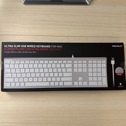Ultra Slim Wired Keyboard For Mac 