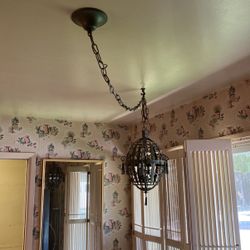 Vintage metal lantern interior light
