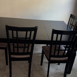 Dining Table, Chairs, and Bench