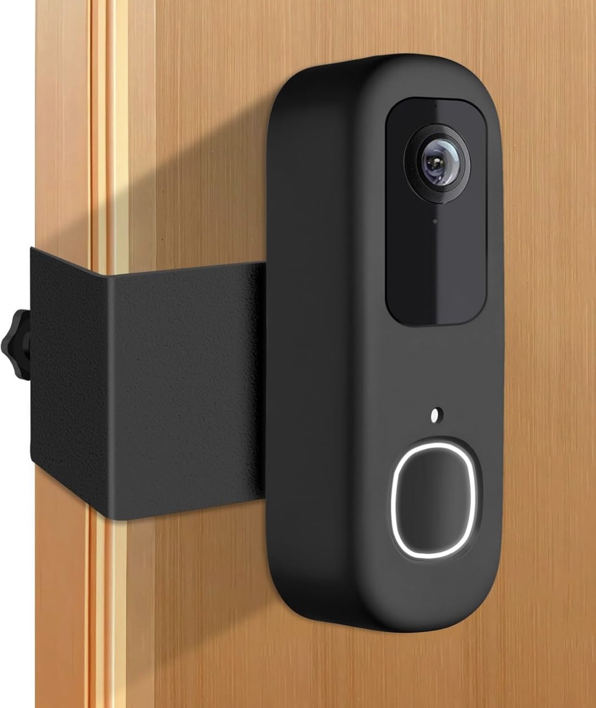 Anti-Theft Doorbell Mount Compatible with Arlo Video Doorbell 2K/HD (2nd Gen), No-Drill Mounting Bracket Secure Holder for Apartment Home Office with 