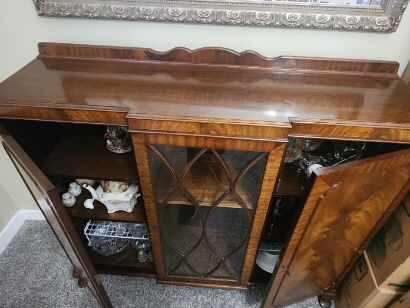 Mahogany Side Hutch Cabinet Antique