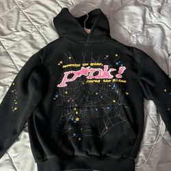 Pink spider hoodie