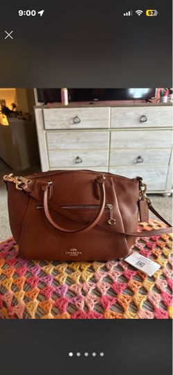 Coach Brown Leather Elise Satchel Handbag