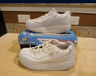 Skechers Shape Ups White Walking Toning Sneakers Shoes Womens Size 10