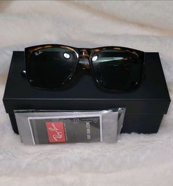 Rayban Justin Classic Unisex Tortoise Sunglasses $100