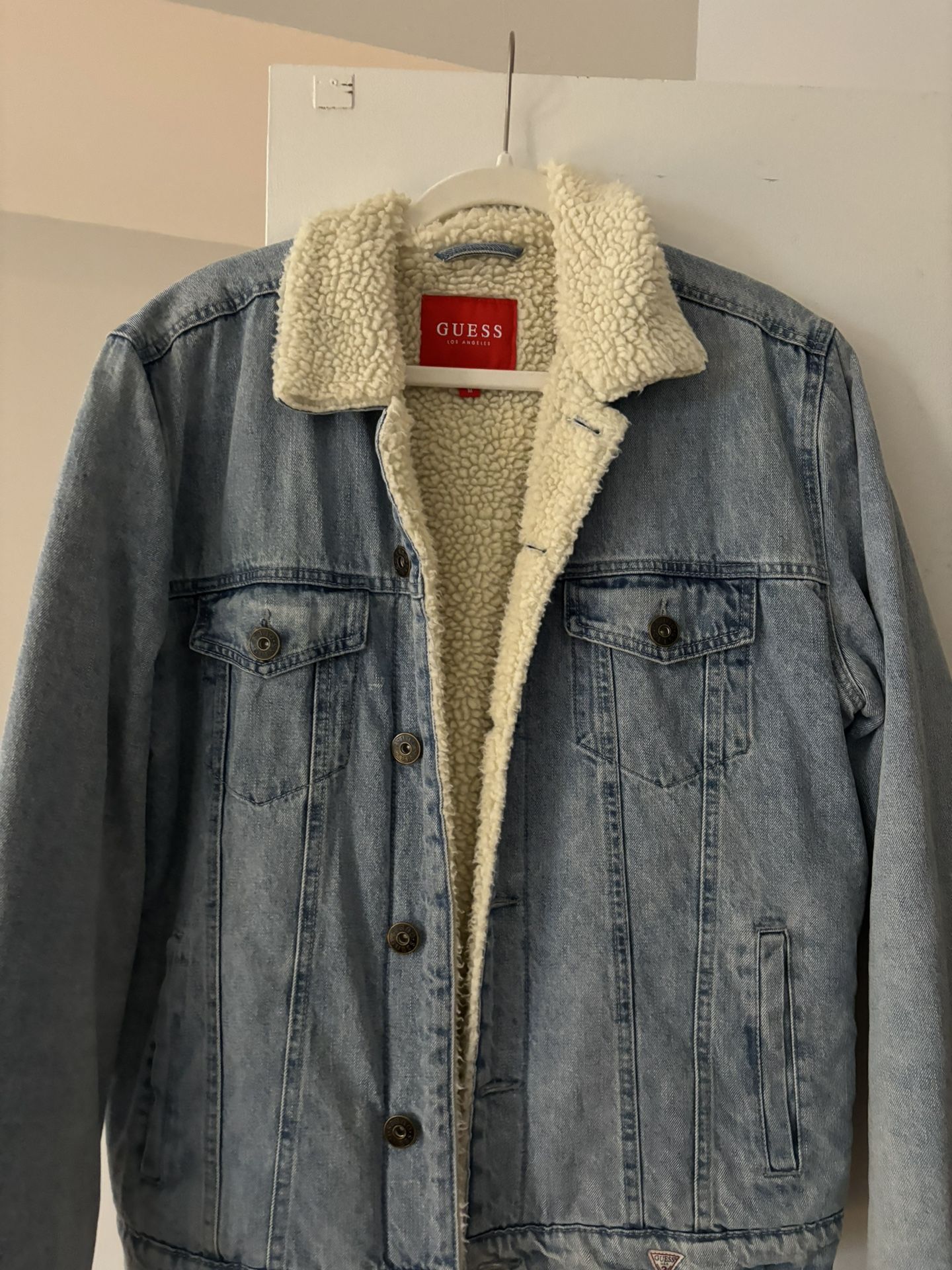 Guess LA Sherpa Denim Jacket size M