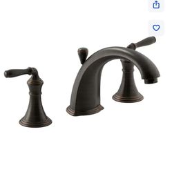 KOHLER Devonshire Oil-Rubbed Bronze 2-handle Deck-mount Roman Low-arc Bathtub Faucet