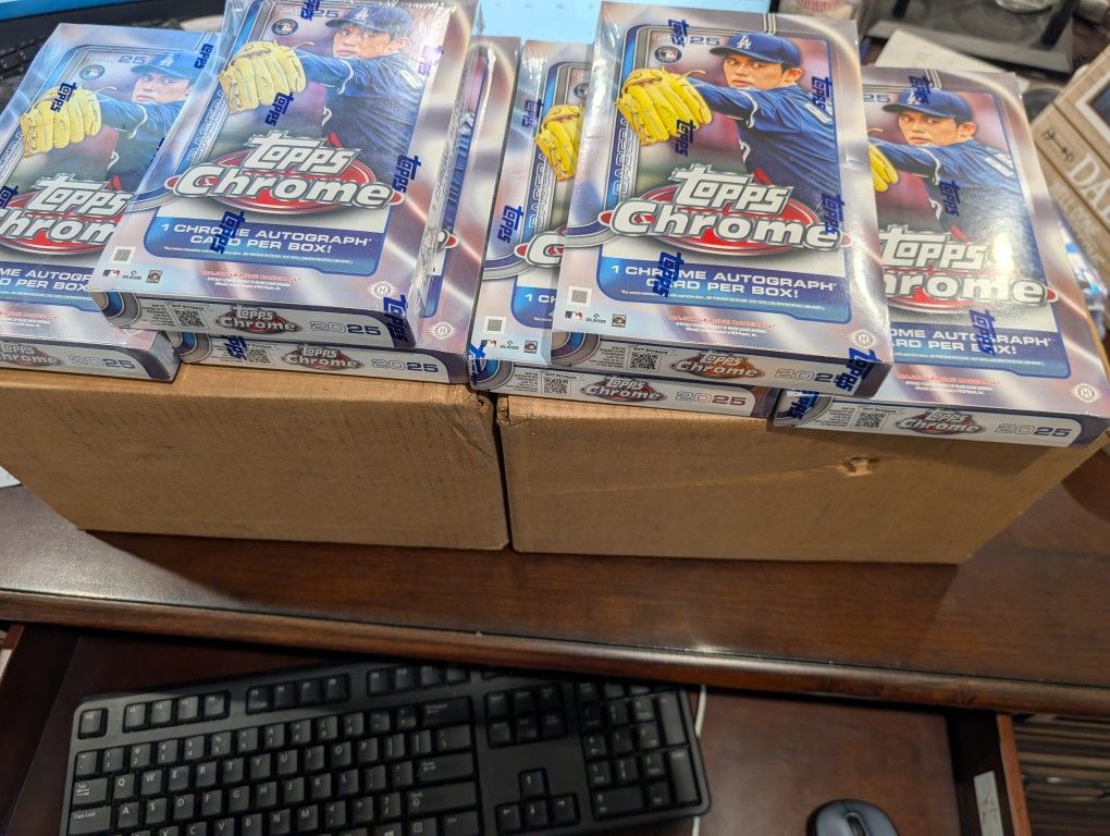2025 Topps Chrome Baseball Hobby Boxes Factory Sealed From A Fresh Case!