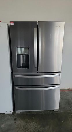 Whirlpool 4‑Door French Door Fridge – Stainless, Water & Ice