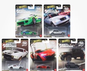Hot Wheels Premium Fast & Furious 25th Anniversary 5-Car Set