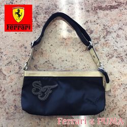 Ferrari x Puma genuine leather and canvas designer quality bag