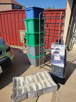 Shoe rack, shoe organizer for underbed and new cargo mat for groceries in  car