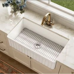 👉 NEW in box Deer Valley Farmhouse Apron Sink 33x22 White (In Box)