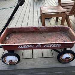 Antique radio flyer wagon