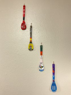 Painted Spoons #kitchen Decor