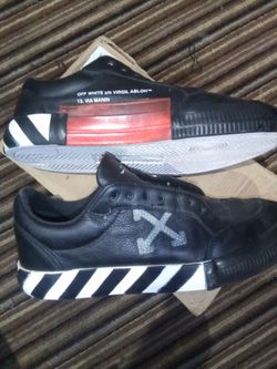 OFF-WHITE VULCANIZED BLACK/WHITE LEATHER