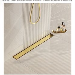 18” Gold Linear Shower Drain