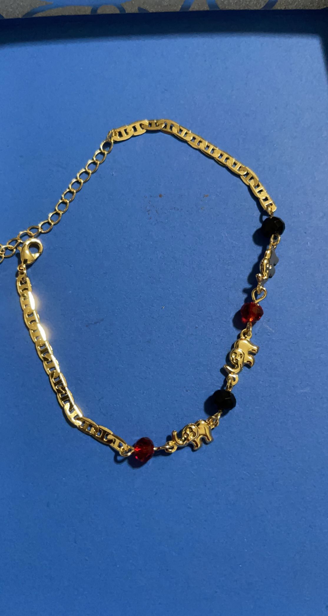 anklet. 14kt gold plate good quality