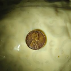 1942 Wheat Penny DbL Dyed  WoW!!