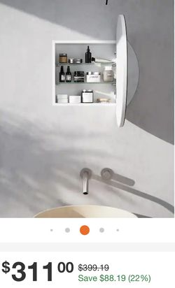 Round Mirror Bathroom  Cabinet 