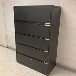 Black File Cabinet—63 H 42 W By 18 D