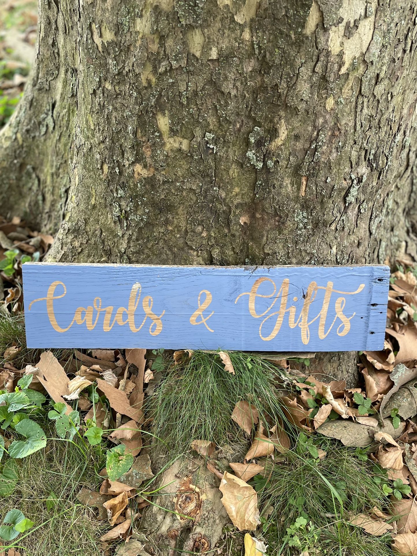 Dusty Blue Cards & Gifts Sign