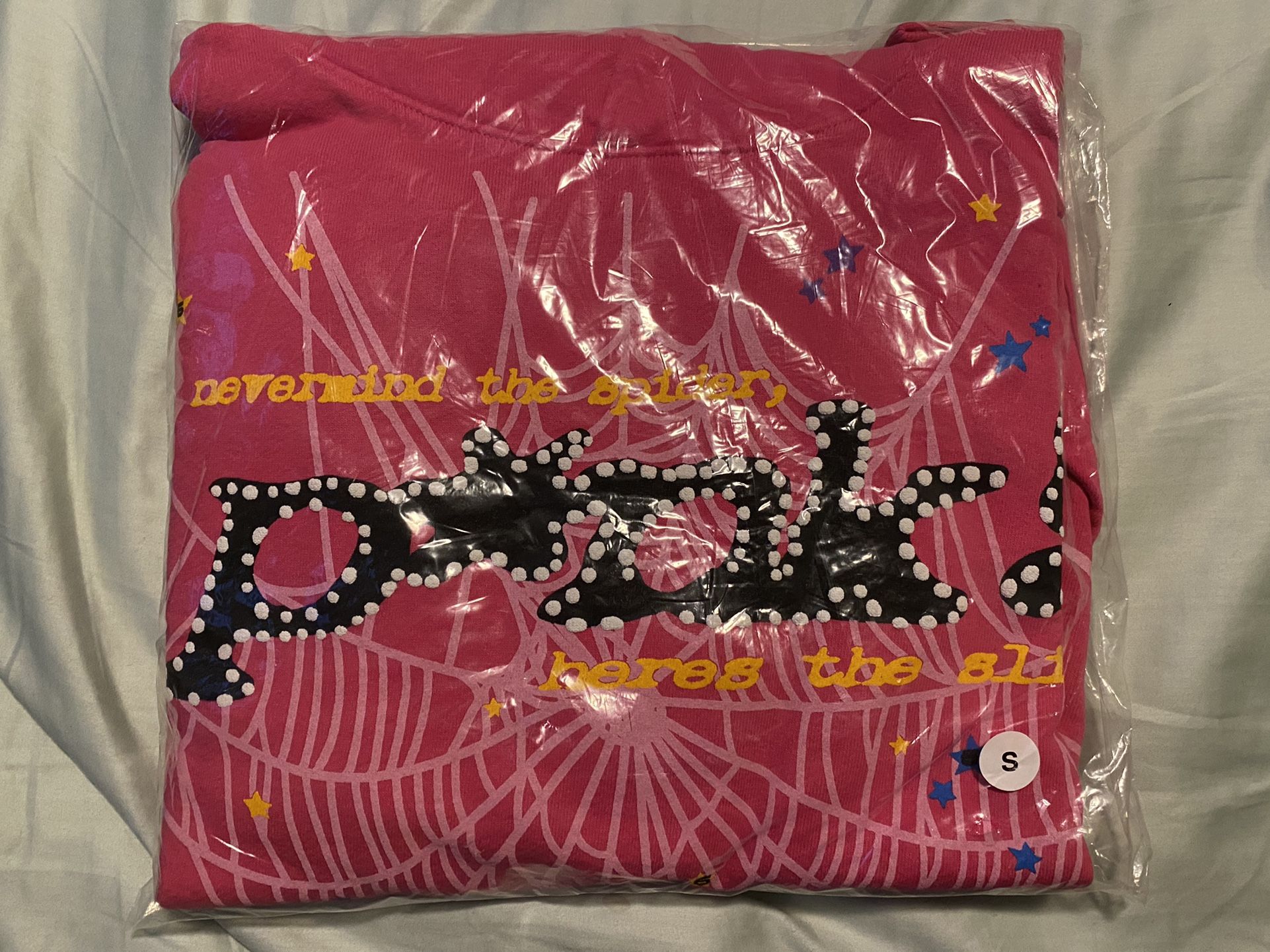 Sp5der Pink Punk V1 Hoodie Size Small