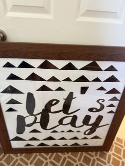 Let’s Play Extra Large Wall art Frame - kids art 36x36