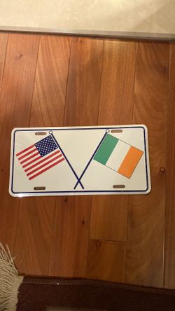 Irish American License plate