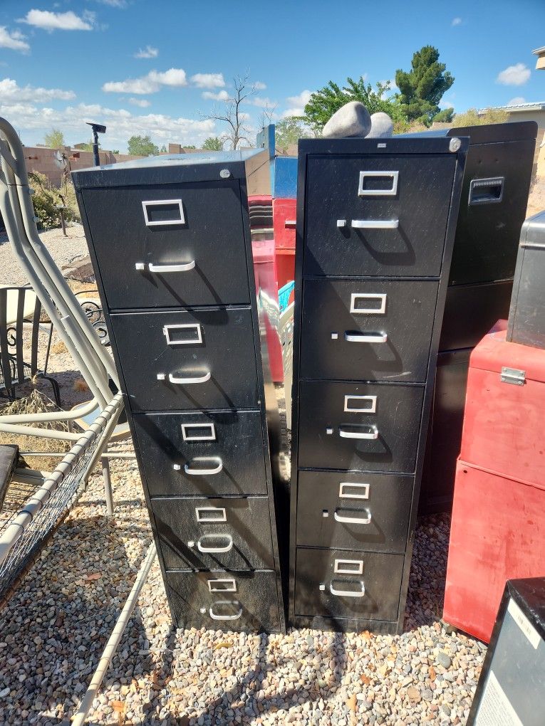 Two filing cabinets