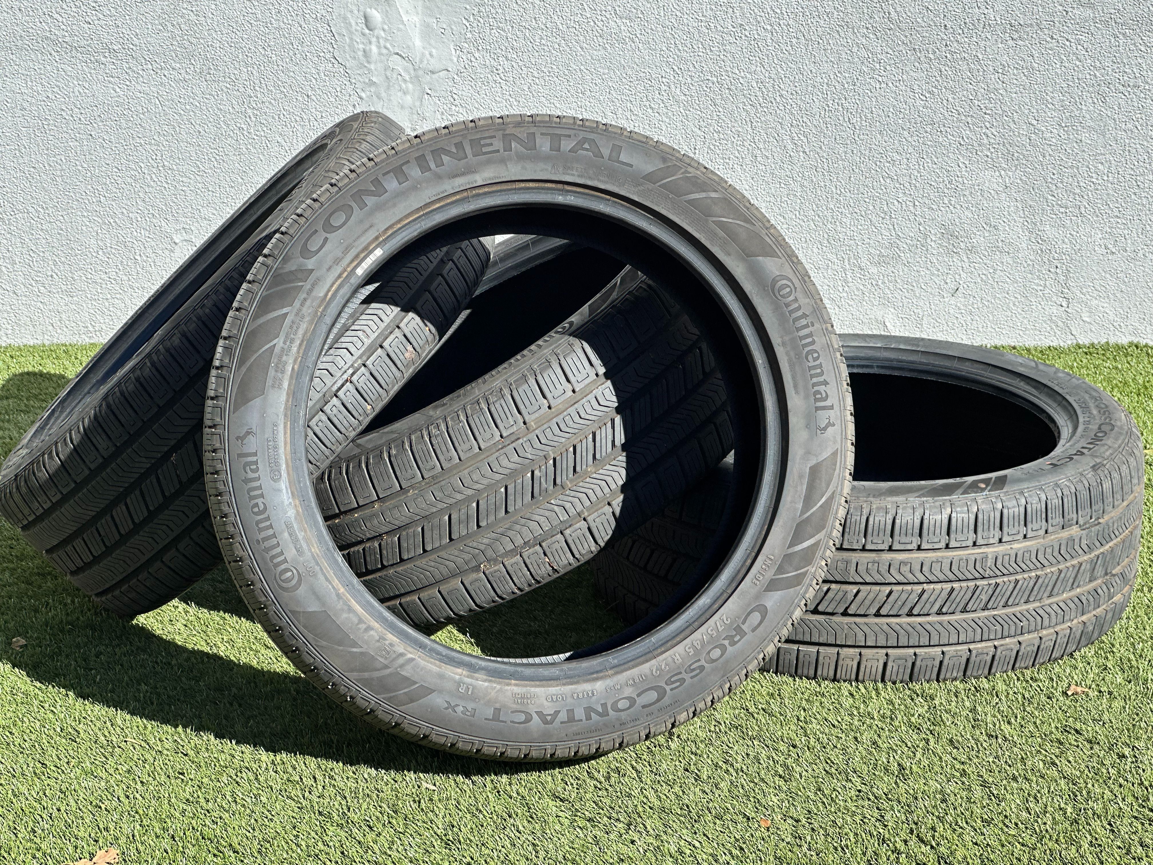 New Tires x4 Continental CrossContact RX 275/45R22 Tires Range Rover Defender F150 Traverse Enclave