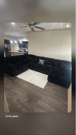 Fluffy oversized couch