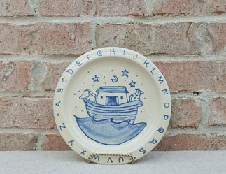 Vintage R.P. Leckband New Harmony Noah's Ark/Alphabet Pottery Plate