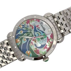 Bertha Ladies Wristwatch Peacock Dial Stainless Steel Bracelet Quartz Watch (A1D023247)