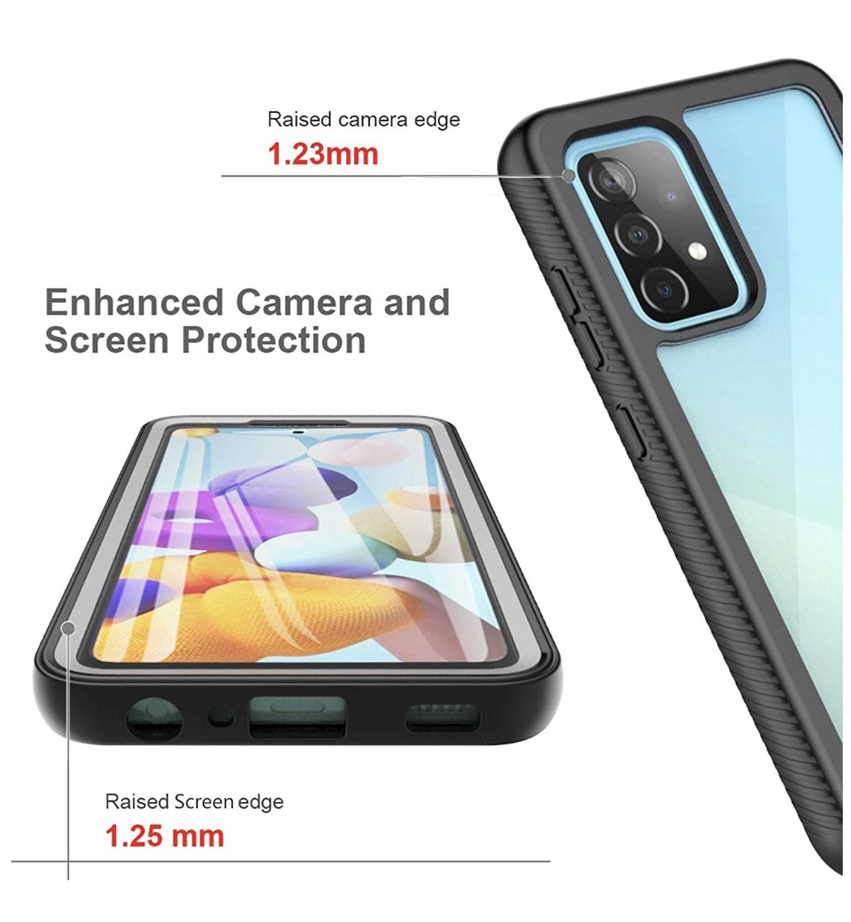 Samsung A52 5g Case 6.5", 360 Full-Body Protective Built-in Screen Protector Dustproof Shockproof Anti-Scratch Cover Case Compatible with Samsung Gala